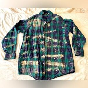 Vintage L.L. Bean Plaid Bleached Men's Shirt
